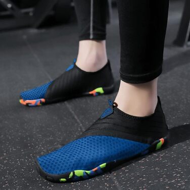 Чоловічі та жіночі аквашузи для плавання та відпочинку на воді, швидко сохнуть, дихаючі, не слизькі, зелені (45 EU, 428 Blue)