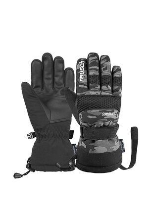 Дитячі гірськолижні рукавички Reusch 5.5 Camouflage-Schwarz: теплі, водонепроникні та вітрозахисні