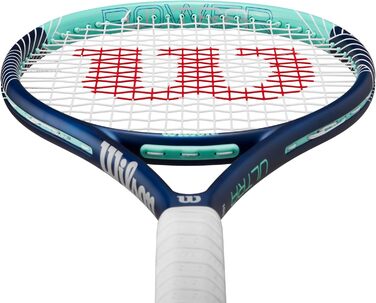 Тенісна ракетка Wilson Ultra Power 100 для дорослих, синьо-бірюзова, розмір ручки 4-1/4 (2), унісекс