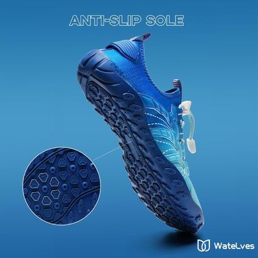Чоботи для плавання WateLves: чоловічі та жіночі, для пляжу, басейну, серфінгу, 41 EU, світло-блакитні
