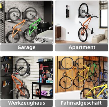 Настінна підставка для велосипеда ONETWOFIT - 2 шт., чорна, до 35 кг