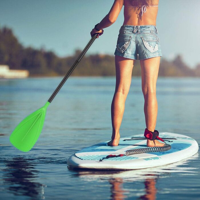Весло KESSER 3-в-1 для каяка та SUP, алюмінієве, телескопічне 165-215 см, антиковзне, для сапборда, серфінгу, човна, зелене