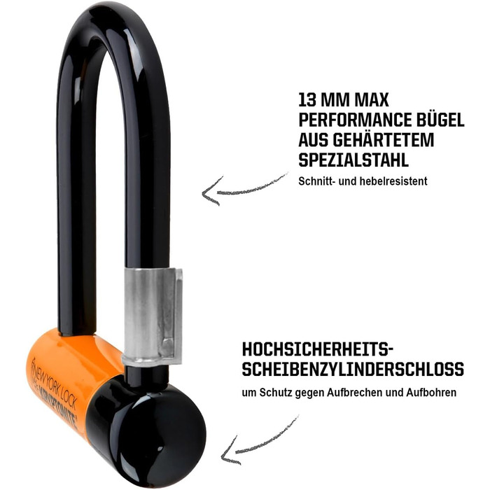 Замок велосипедний Kryptonite Evolution Mini-5, рівень захисту 7/10, з кріпленням, 3 ключі (8x14 см)