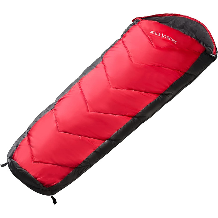 Червоний спальний мішок Kinder Schlafsack для дітей, 165 см, дихаючий та водонепроникний, для кемпінгу, з чохлом для зберігання