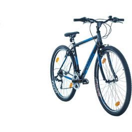 Гірський велосипед Probike PRO 29 дюймів, 21 швидкість, для чоловіків і жінок, зріст 175-190 см, чорний-синій матовий