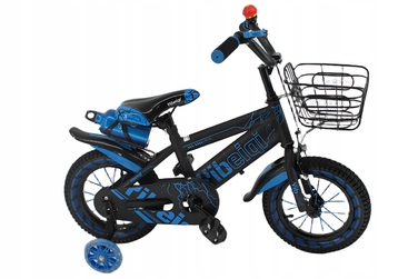 Дитячий велосипед 16 дюймів для хлопчика з кошиком, синій