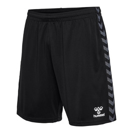 Чоловічі спортивні шорти Hummel Authentic PL — тренувальні шорти з регульованим поясом, дихаючі та швидкосохнучі, 100% перероблений поліестер, чорні