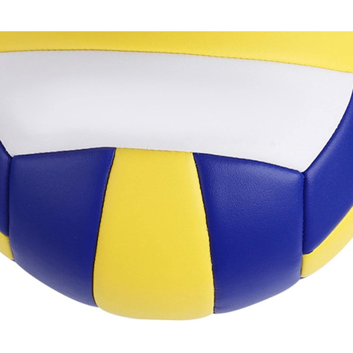 Волейбольний м'яч Perfeclan Standard 5 для залу, басейну, активного відпочинку. Синій, жовтий, з помпою