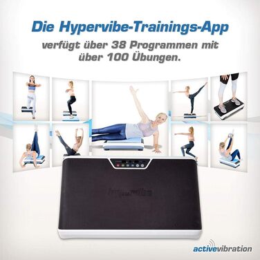 Віброплатформа Hypervibe G10 v2 для фітнесу та оздоровлення, біло-чорна