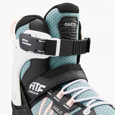 Ролики Oxelo Fit5, чорно-біло-бірюзові, р. 38-41