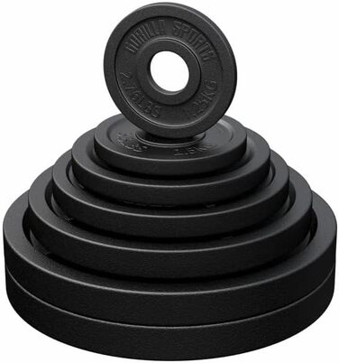 Олімпійські диски для штанги GORILLA SPORTS, чавунні, 1,25-30 кг, 50 мм, набір або окремо