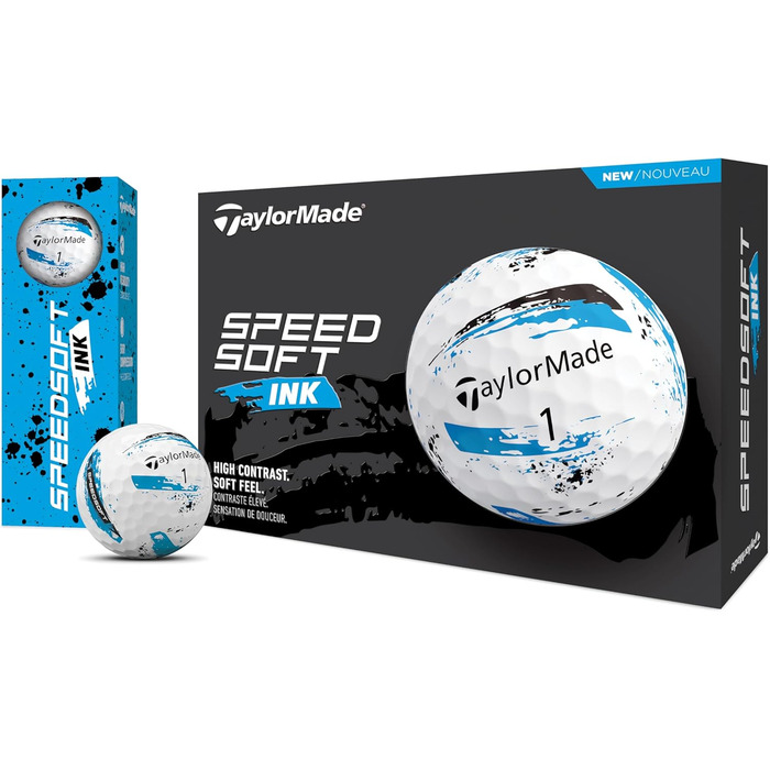 Гольф-м'яч TaylorMade Tm24 Speedsoft, 12 шт, білий/синій