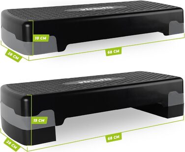 Степ-платформа VirtuFit Essential для дому: регульована висота, антиковзаюча поверхня | Степпер для фітнесу, аеробіки та гімнастики