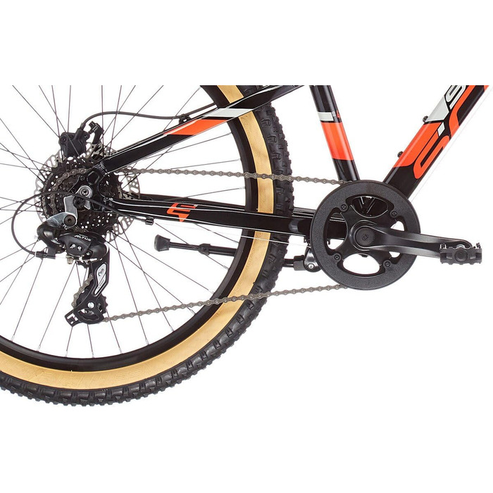 Дитячий гірський велосипед S'Cool Xroc Disc Alloy 24R 8S, 31 см, чорний/сірий/червоний