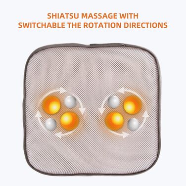 Електричний шиацу масажер для ніг Snailax з підігрівом, подарунок для родини, чоловіків і жінок, масажер-грілка для стоп з функцією розминання, 2-в-1 для спини, ніг і стоп, сірий
