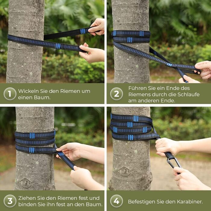 Гімніс Гамак Ultraleicht Outdoor для подорожей, кемпінгу та відпочинку на природі. Міцний гамак з надійними карабінами та тросами, витримує до 300 кг