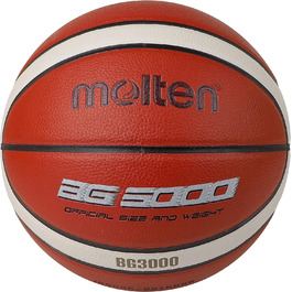 Баскетбольний м’яч Molten BG3000 FIBA, штучна шкіра, для залу та вулиці, помаранчевий з графіті