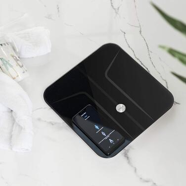 Розумні електронні ваги Cecotec Surface Precision 9750 Smart Healthy з біоімпедансом, Bluetooth, 10 параметрів аналізу тіла, загартоване скло, чорні