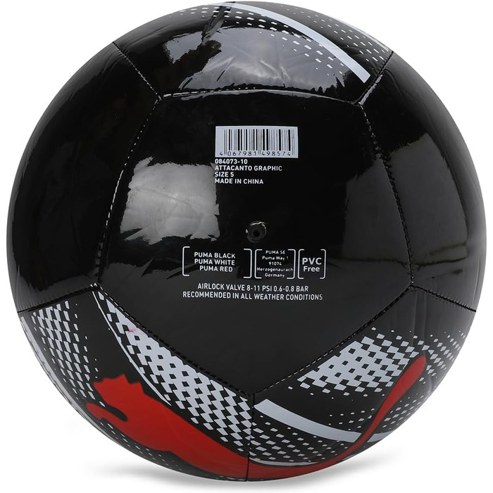 Тренувальні м'ячі PUMA Attacanto Graphic – 5 шт, чорний-білий-червоний