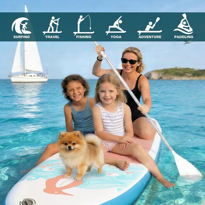 SUP дошка надувна Tuxedo Sailor 320 см рожева для дорослих з аксесуарами