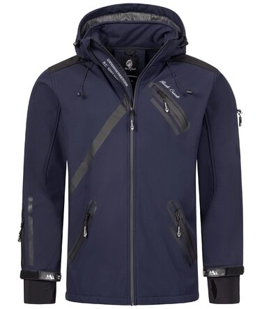 Чоловіча куртка Rock Creek Softshell Outdoor H-127 водонепроникна для активного відпочинку, темно-синя (розмір 5XL)