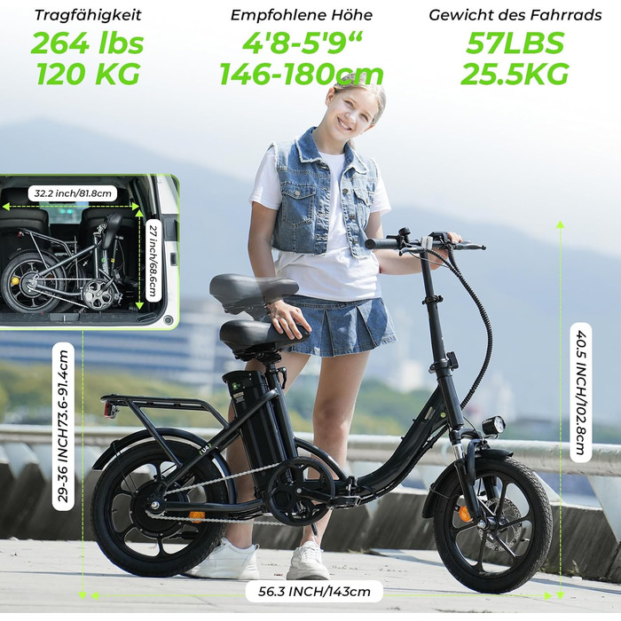 Електровелосипед Finbike складаний 16