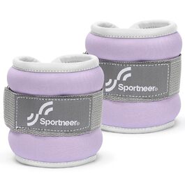 Утяжелители для рук и ног Sportneer 3кг (пара) фиолетовые - манжеты для фитнеса, бега, силовых тренировок