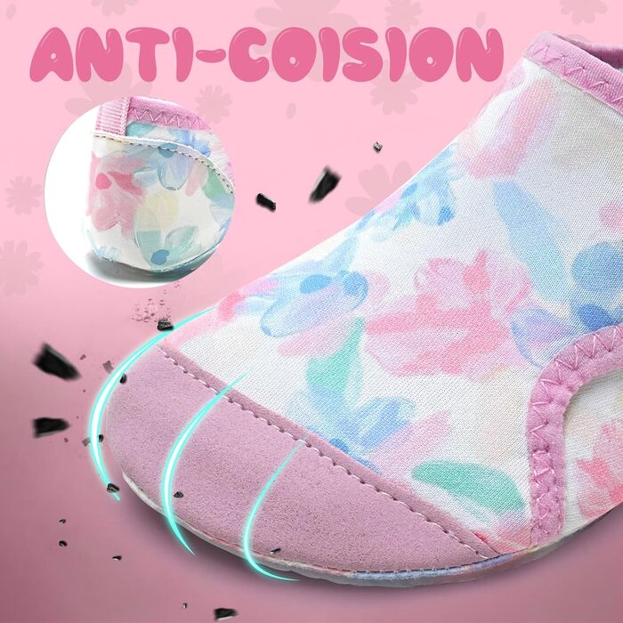 Дитячі шльопанці WateLves для плавання та відпочинку на пляжі (32/33 EU, Рожево-блакитний)