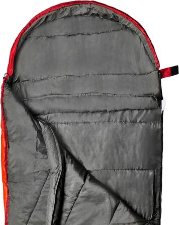 Сплячий мішок Black Crevice Alaska 250 I - червоний, 215 см | Сплячі мішки для кемпінгу | З чохлом | Дихаючий та водонепроникний
