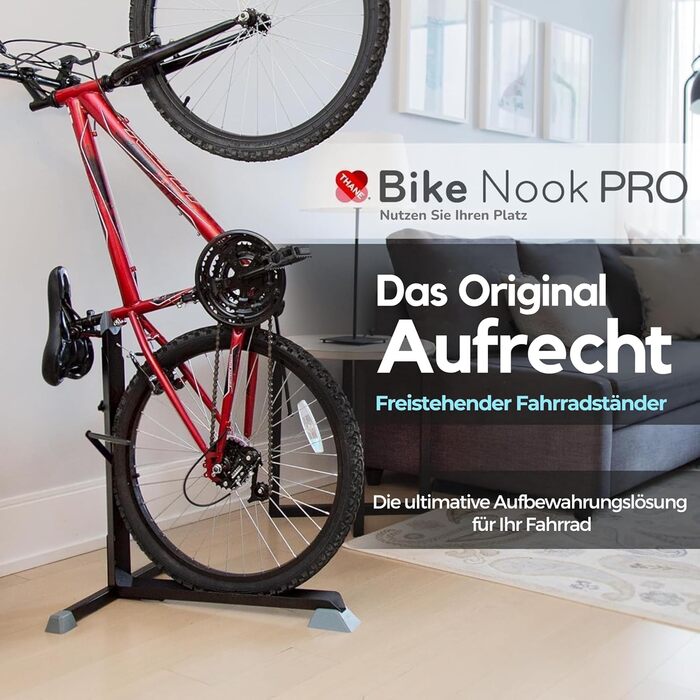 Підставка для велосипеда Bike Nook Pro: вертикальна, для гаража та дому, з корзиною, 1 шт.