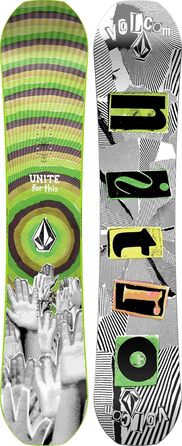 Сноуборд Nitro Ripper Youth x Volcom 137 см для підлітків, універсальний, фристайл, багатобарвний