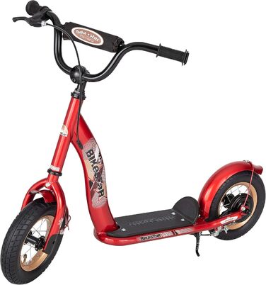 Дитячий самокат STAR SCOOTER з надувними колесами 10 дюймів для хлопчиків і дівчаток від 4 років, класичний трюковий самокат