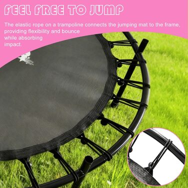 Міні-трамплін WestWood 1,4 м з сіткою, для дому та вулиці, дитячий, рожевий