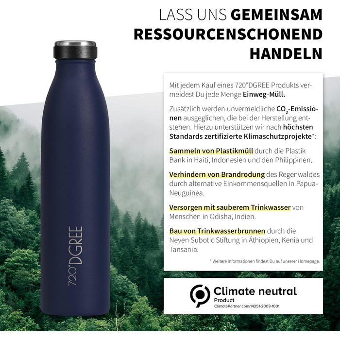 Термобутилка 720°DGREE milkyBottle 750 мл, нержавіюча сталь, BPA-free, герметична, для газованих напоїв, спорту, школи, фітнесу, кемпінгу, чорна матова
