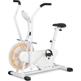 Велотренажер SportPlus Profi Air Bike з повітряним опором, сумісний з додатками, для HIIT, розумний комп’ютер, навантаження до 135 кг, новий дизайн