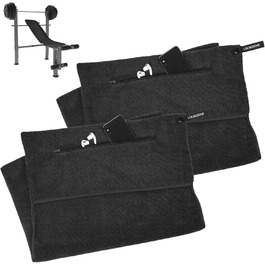 Рушники з мікрофібри Liamerhe 120x50 см (2 шт.) з кишенею на блискавці та антиковзаючою фіксацією - для фітнесу, тренажерного залу, чоловікам та жінкам