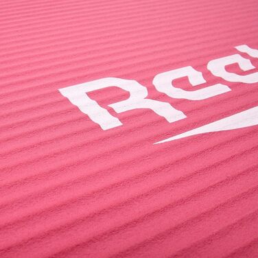Reebok килимок для тренувань 7 мм рожевий, нековзкий, з натуральної гуми — для фітнесу, гімнастики, домашніх тренувань