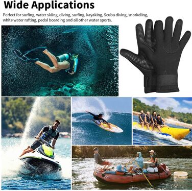 Неопренові рукавички 5 мм, гнучкі, з регульованим поясом, для снорклінгу, дайвінгу, серфінгу, каякінгу, рафтингу