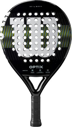 Падельна ракетка Wilson Optix V1 для дорослих, унісекс, біло-чорна, розмір 4-1/4