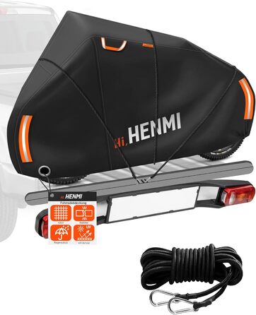 Чохол для велосипеда на багажник HENMI, 420D Oxford, водонепроникний, UV-захист, міцний, 210x110x70 см, для електровелосипеда та транспортування