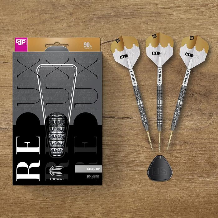 Дарти сталеві Target Darts Redux 90% Tungsten (22G/23G/24G/25G/26G) + пір'я Pro Ultra Nr. 6 + стержні Pro Grip + інструмент для ремонту