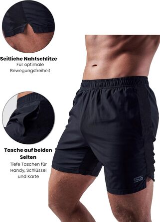 Шорти спортивні чоловічі Satire Gym з кишенями - для бігу, фітнесу, бодібілдингу, L, пісочний колір