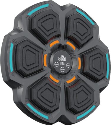 Музична бокс-машина Viriech з LED-підсвічуванням та боксерськими рукавичками, Bluetooth, настінний монтаж, 9 режимів швидкості та режим підрахунку, подарунок для дітей та дорослих