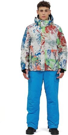 Чоловічий зимовий костюм для сноубордингу та катання на лижах, водонепроникний, вітронепроникний, теплий, для походів та скелелазіння, розмір L, колір блакитний