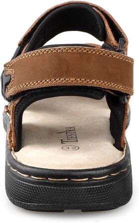 Чоловічі сандалії з натуральної шкіри для активного відпочинку та трекінгу. Легкі літні сандалії на підошві, коричневі, 45 EU