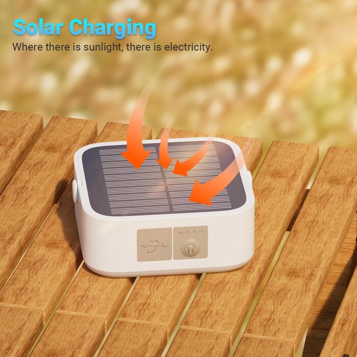 LED кемпінговий ліхтар 4000LM, 2 шт. - перезаряджається, сонячний, водонепроникний, з карабіном, 4 режими, для кемпінгу, читання, туризму, надзвичайних ситуацій