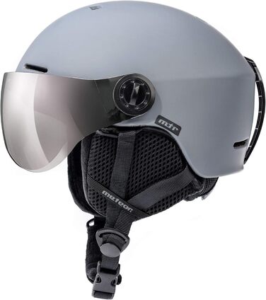 Шолом гірськолижний дитячий/жіночий/чоловічий Meteor, розмір M (55-58 см), сірий