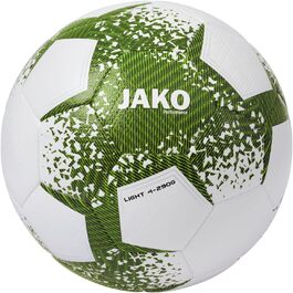 Футбольний м'яч JAKO Lightball Performance 2308, білий/хакі/неоново-зелений, розмір 4, 290 г