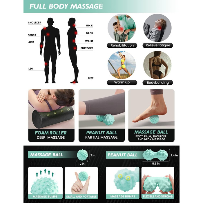 Набір для йоги KNOWYOGA Starter Kit 12 в 1: мат, ролер, стрічки, блоки, м'ячі для масажу. Для початківців