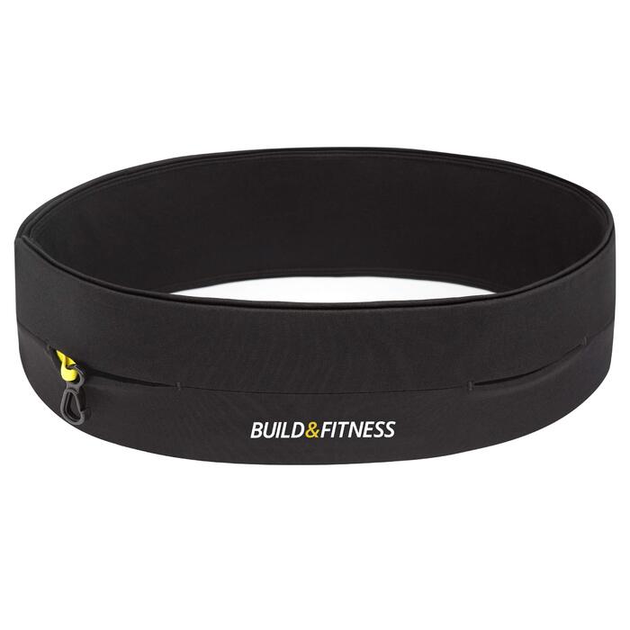 Поясна сумка-органайзер для бігу Build & Fitness (чорний). Тримач для телефону, ключів, зручна та легка для iPhone та Samsung